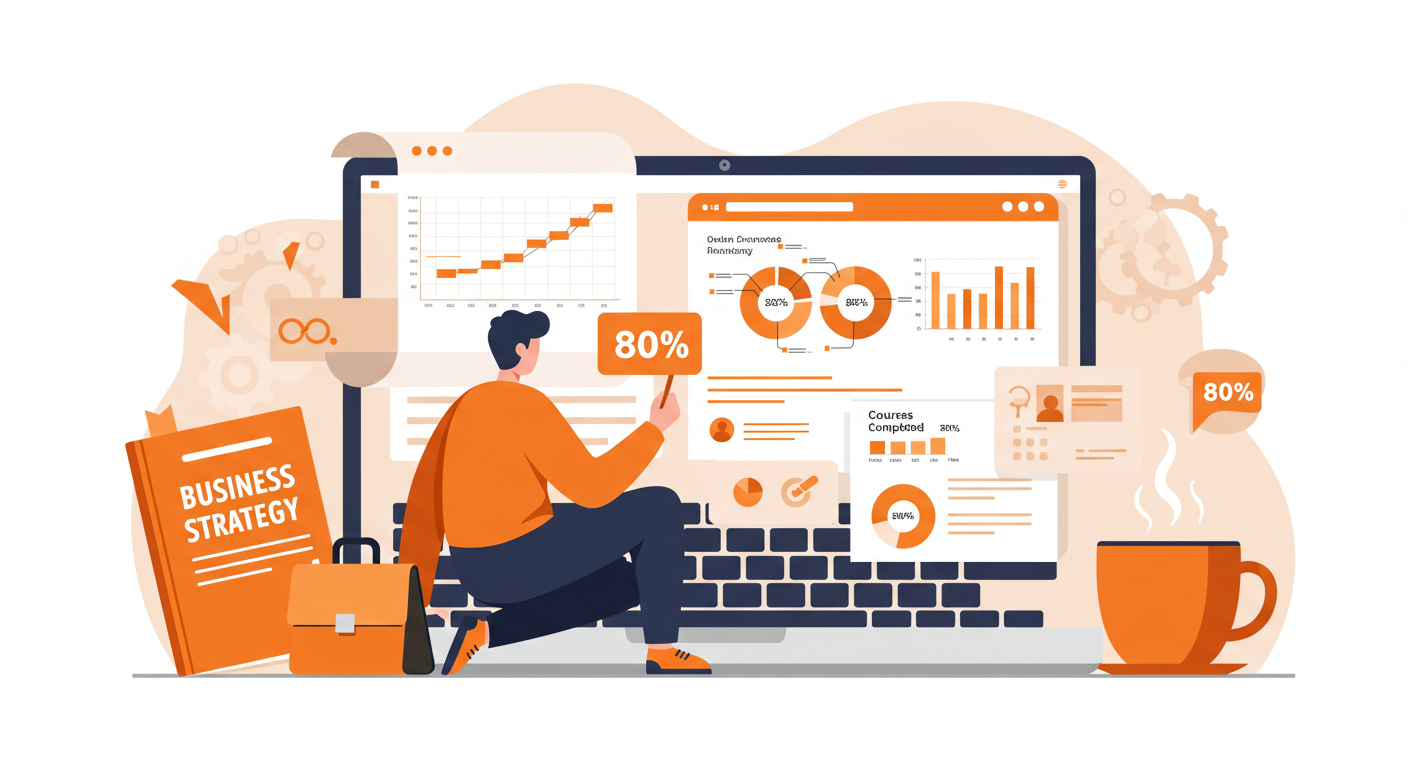 Professional developing business skills