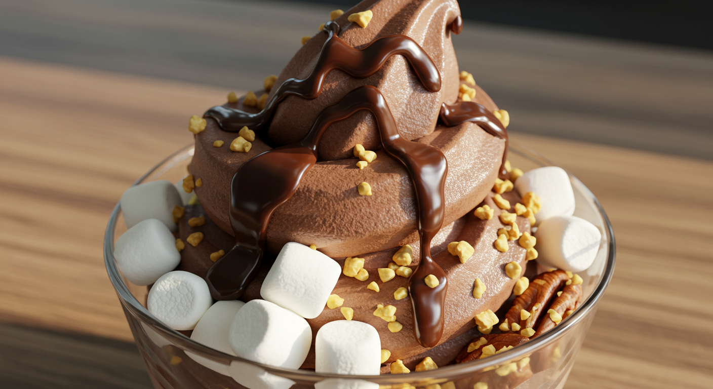 Chocolate Swirl Frozen Yogurt