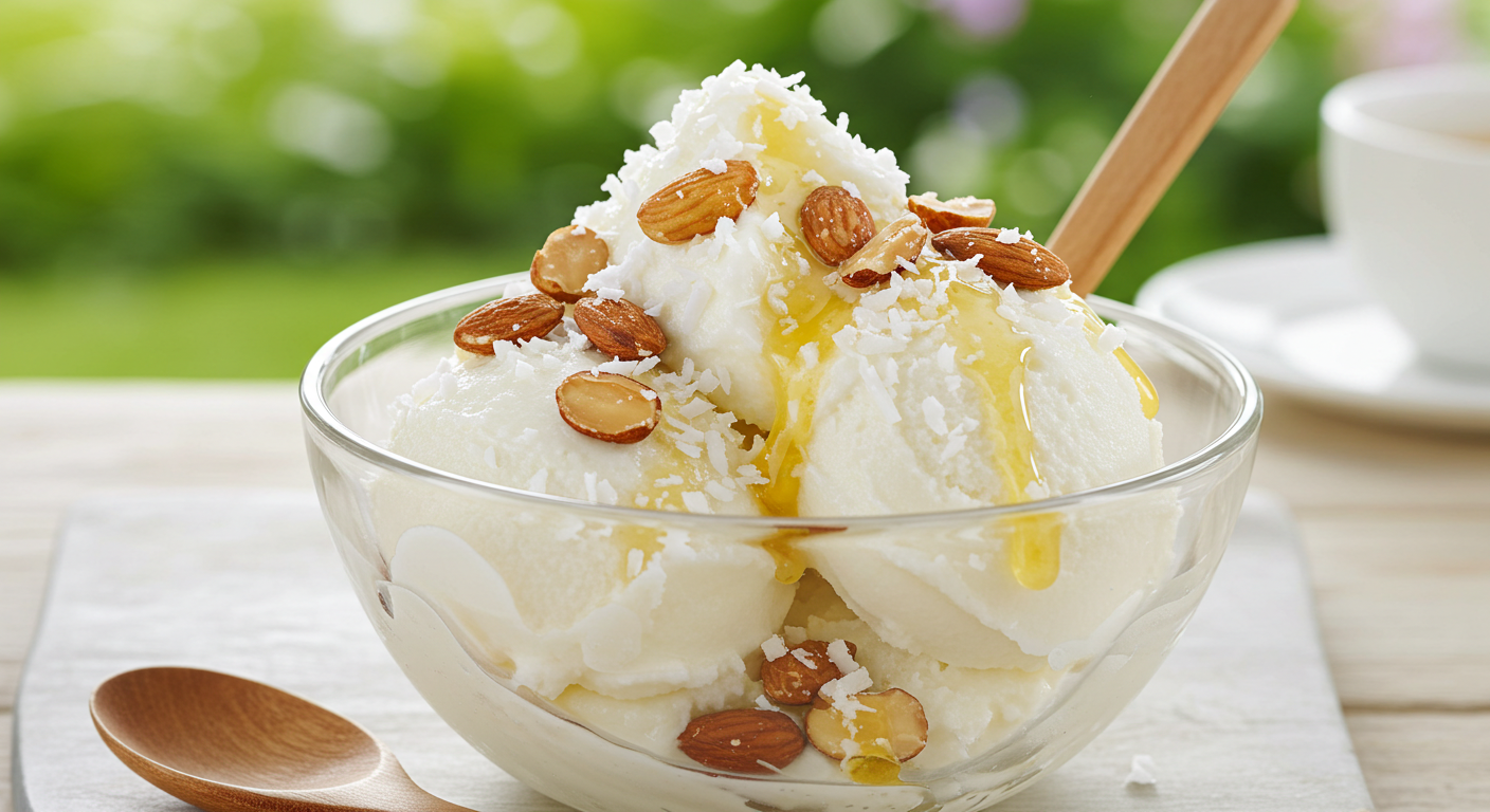Coconut Almond Frozen Yogurt