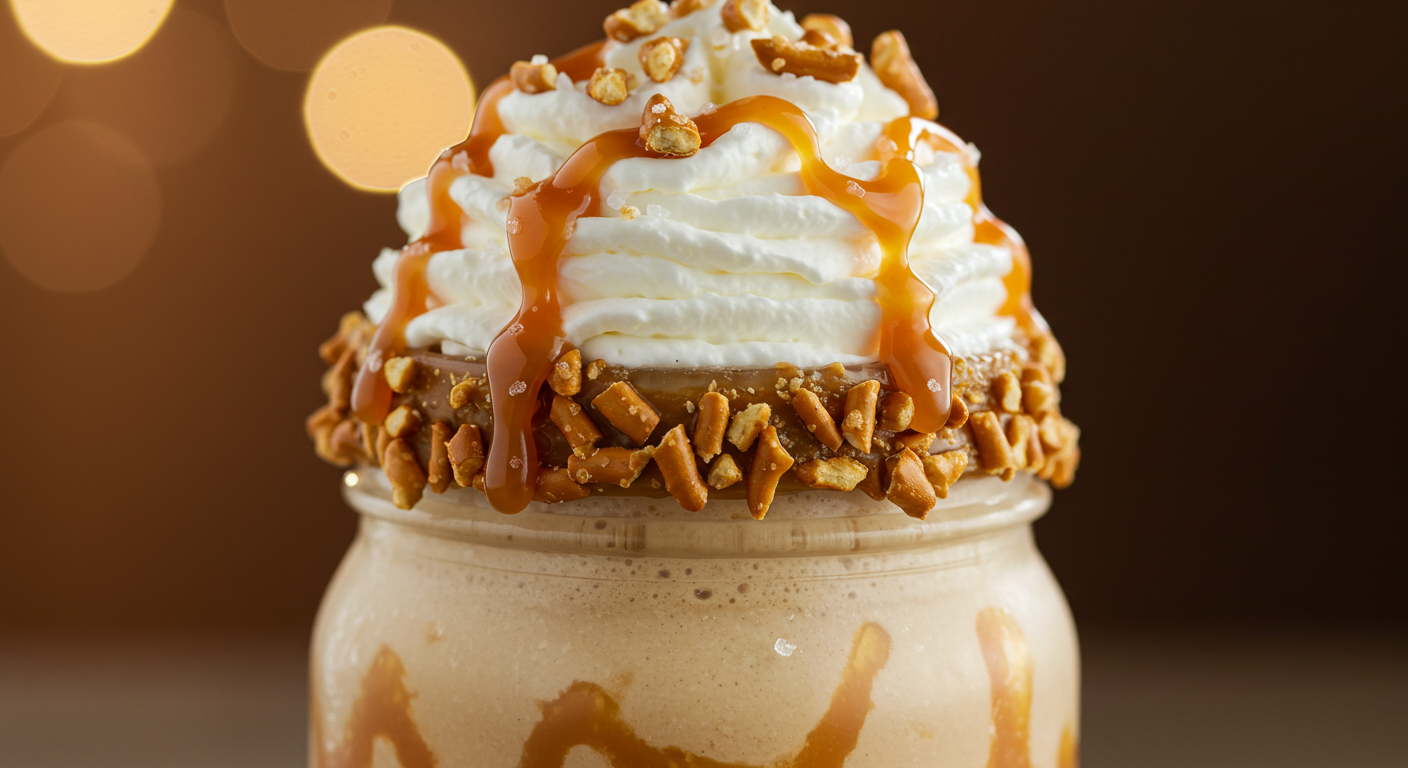 Salted Caramel Pretzel Milkshake