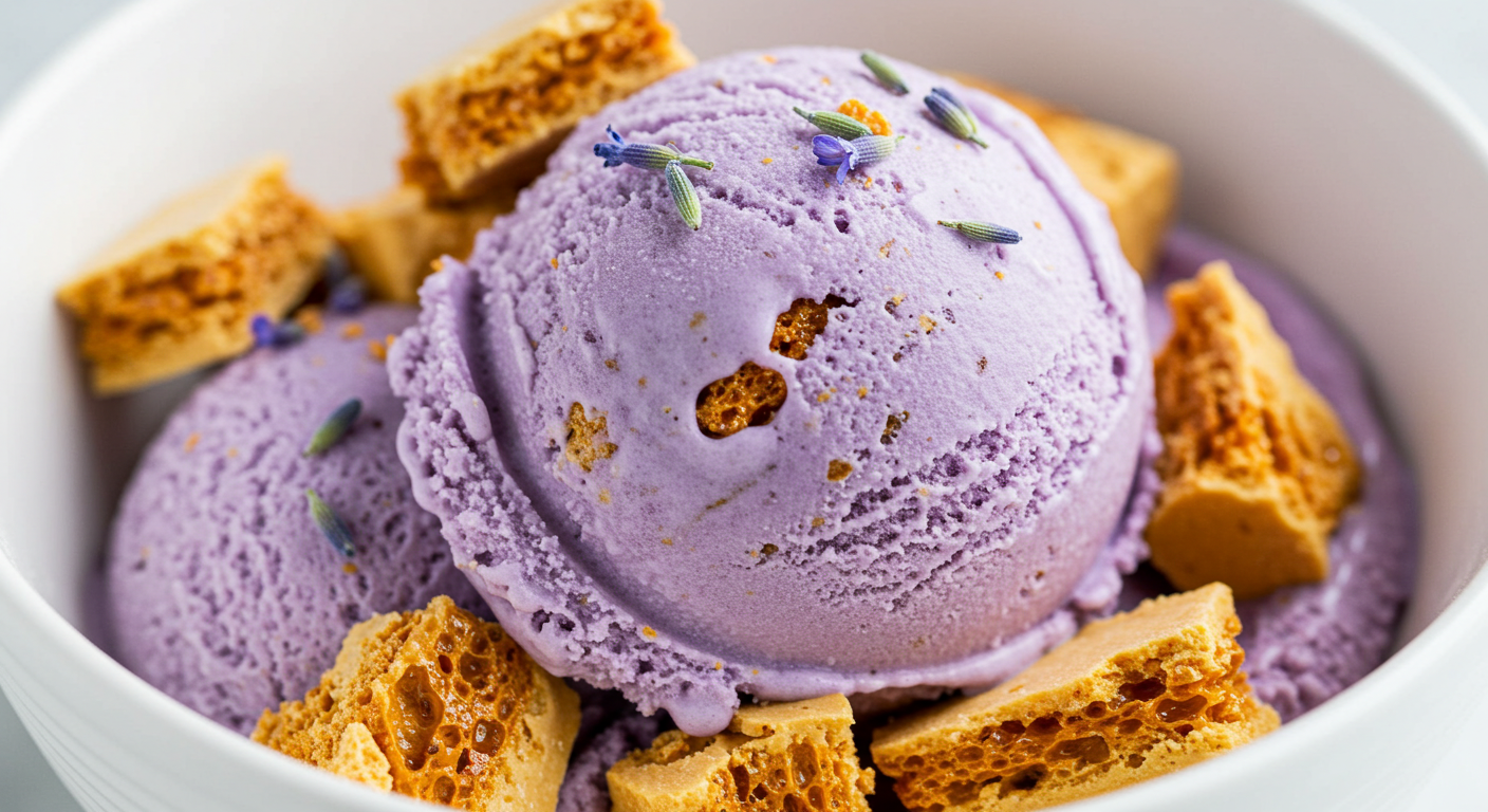 Lavender Honeycomb Ice Cream