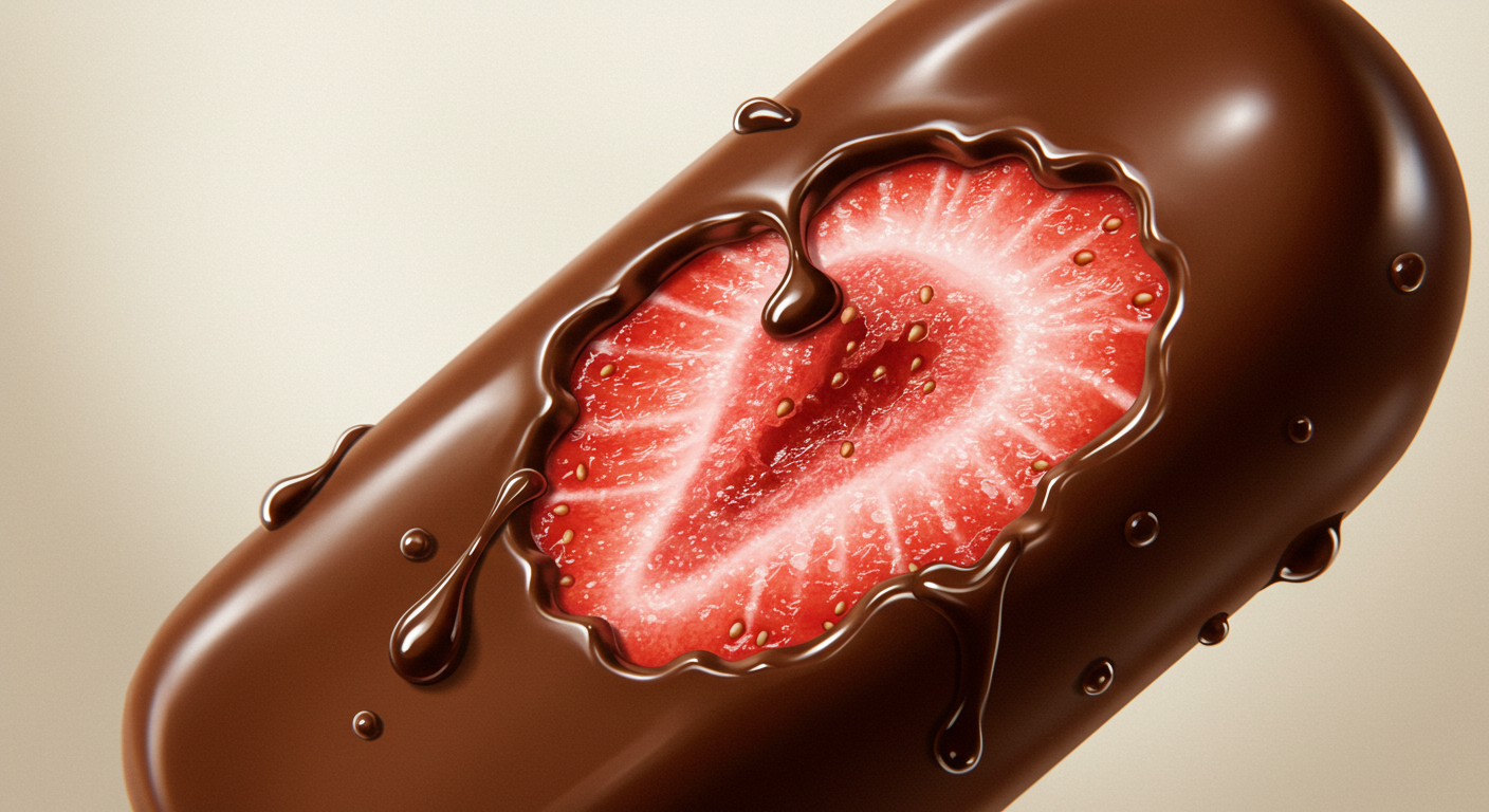 Chocolate-Dipped Strawberry Ice Pop
