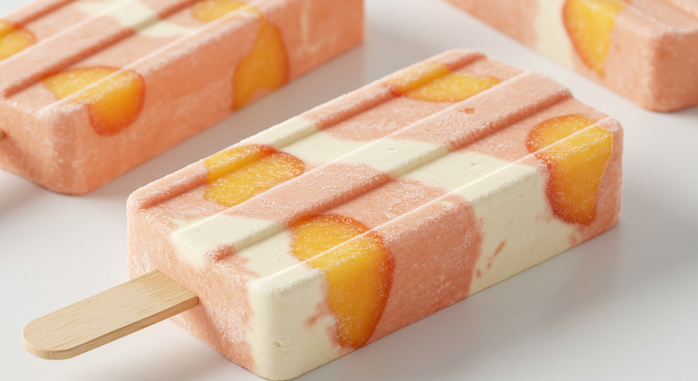 Peach Vanilla Ice Pop