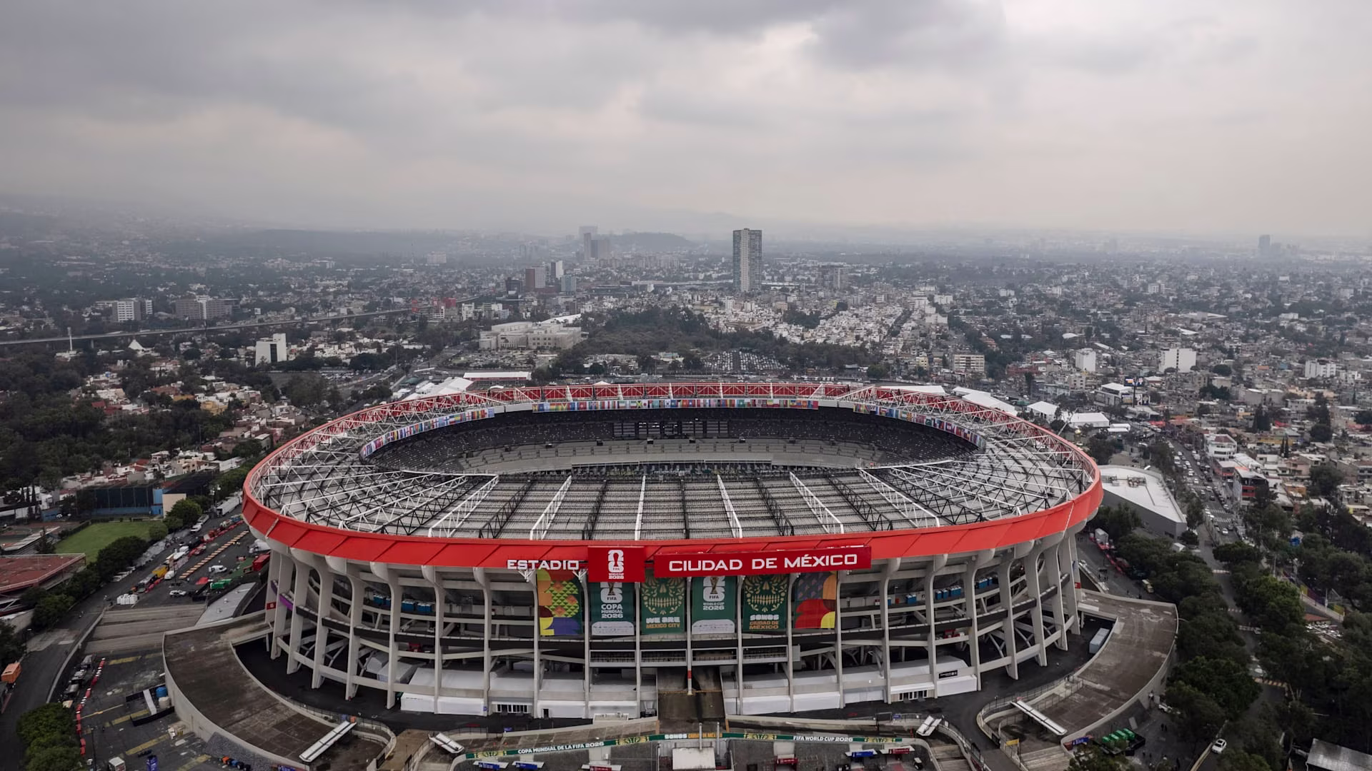 Fans filling Estadio Azteca ahead of the 2026 World Cup opening match
