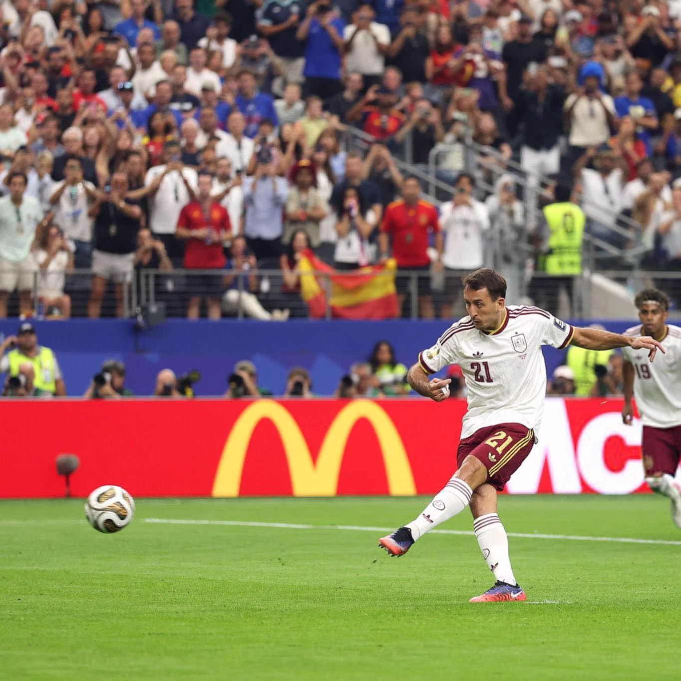Mikel Oyarzabal converting a crucial penalty against France in the semifinal